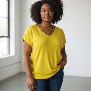 Escada Bright Yellow Short Sleeve Top